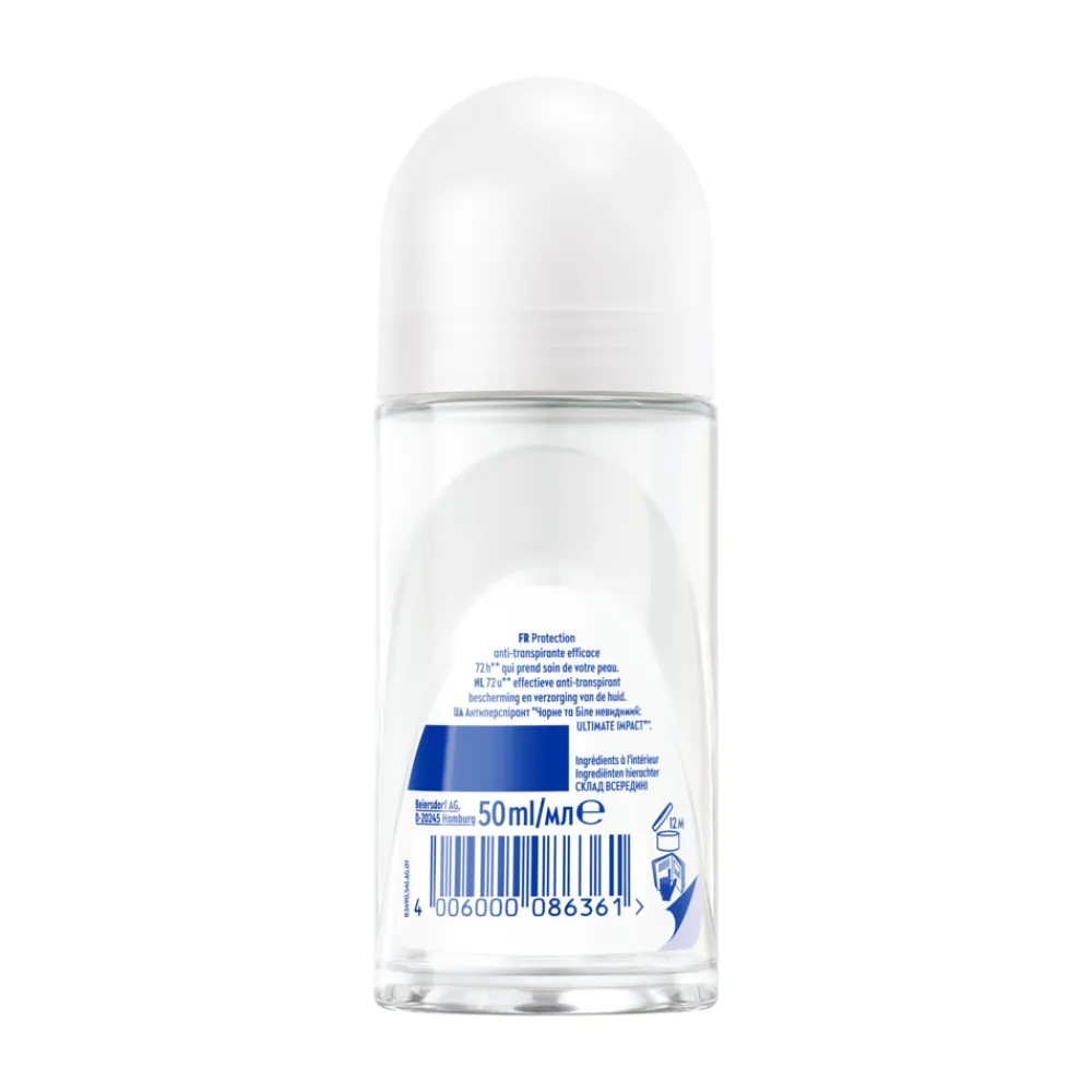 Deodorant<NIVEA 6x Deodorant Roller Black & White Ultimate Impact 50 ml