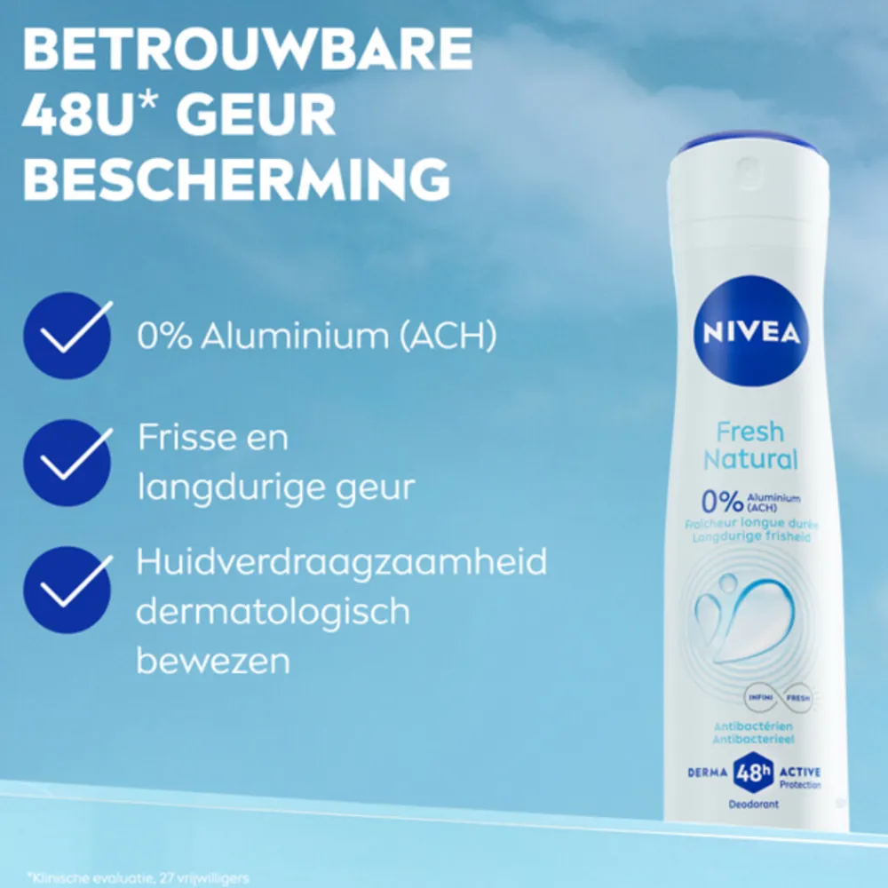 Deodorant<NIVEA 6x Deodorant Spray Fresh Natural 150 ml