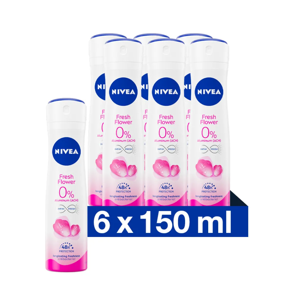 Deodorant<NIVEA 6x Deodorant Spray Fresh Flowers 150 ml