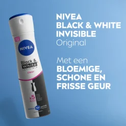 Deodorant<NIVEA 6x Deodorant Spray Invisible For Black & White Clear 150 ml