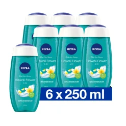 6x Douchegel Hawaii Flower & Oil 250 ml^NIVEA Clearance