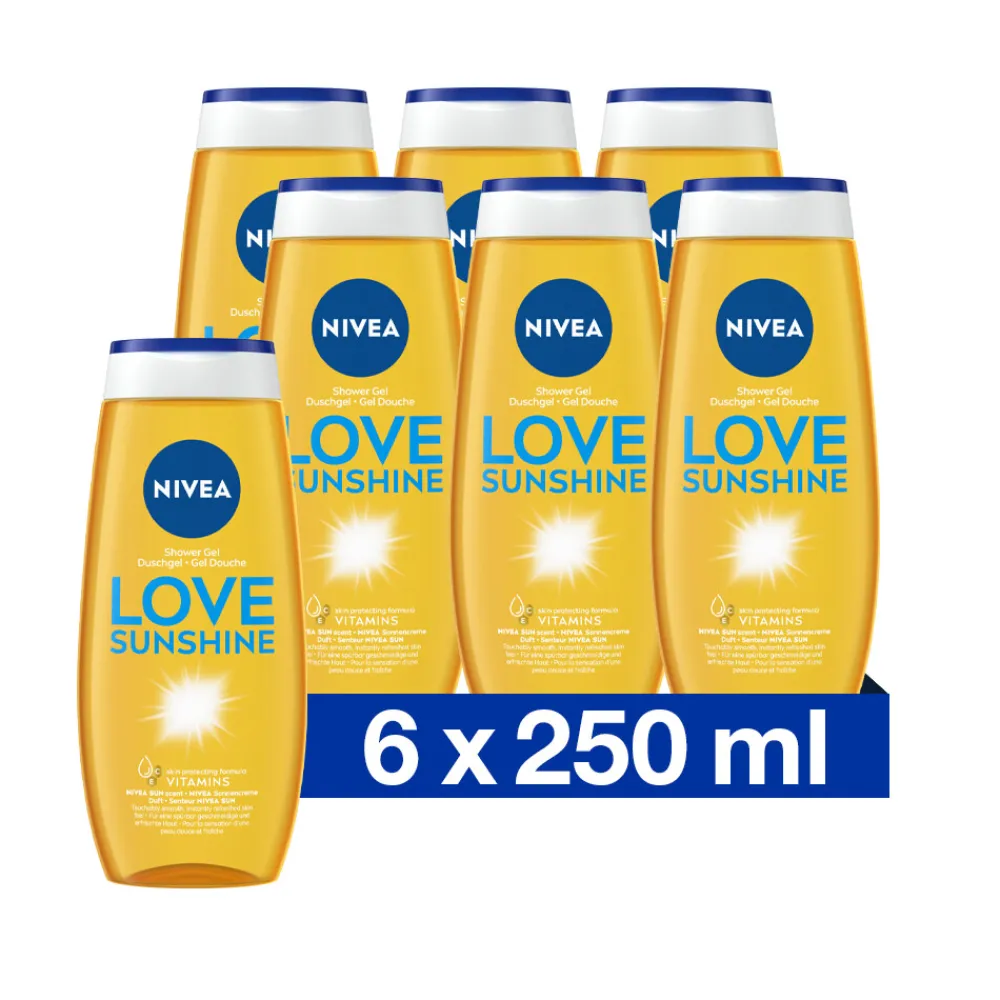 Bad & Douche<NIVEA 6x Douchegel Love Sunshine 250 ml