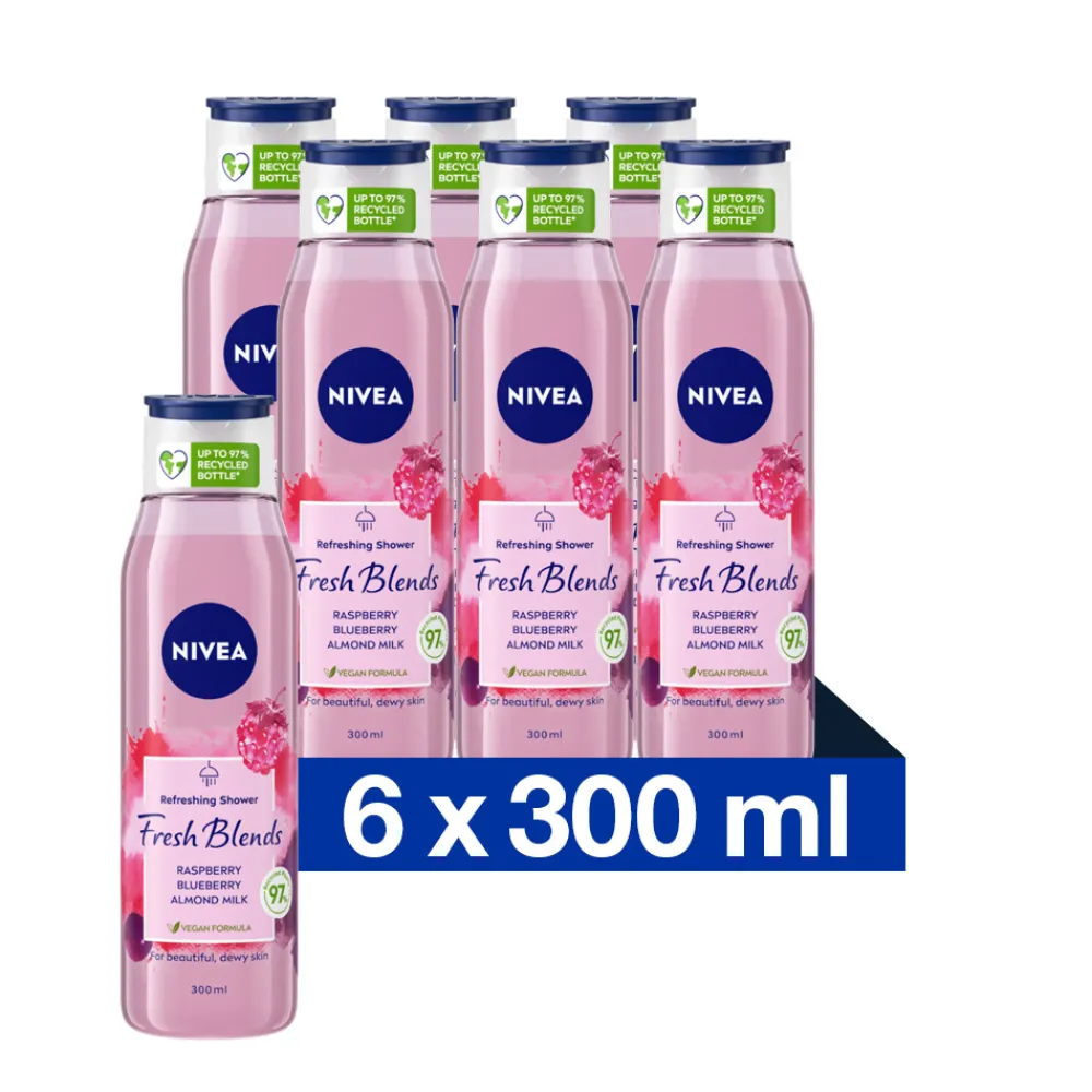6x Fresh Blends Douchegel Fresh Blends Raspberry 300 ml^NIVEA Sale