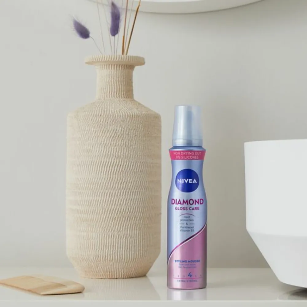 Haarstyling<NIVEA 6x Haarmousse Diamond Gloss 150 ml