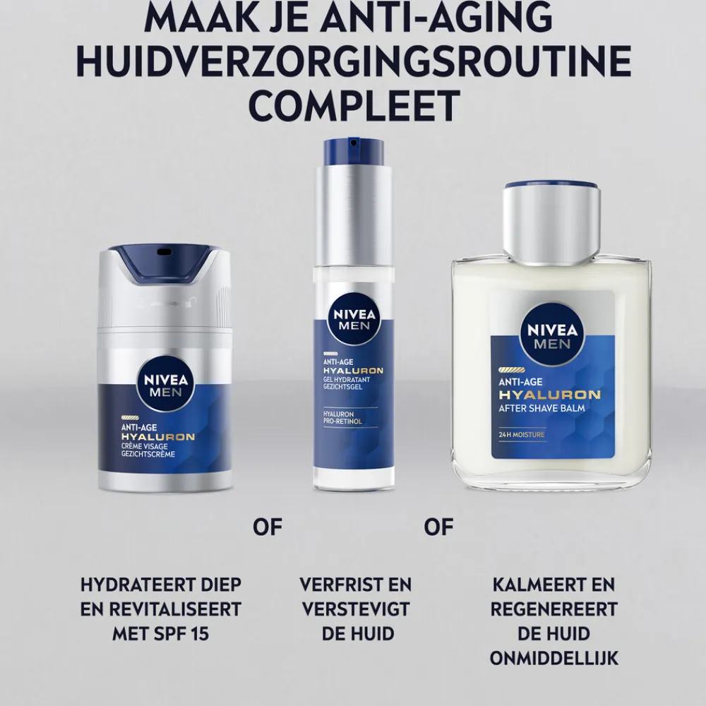 6x Anti-Age Hyaluron Gezichtcrème SPF 15 50 ml^NIVEA Men Outlet