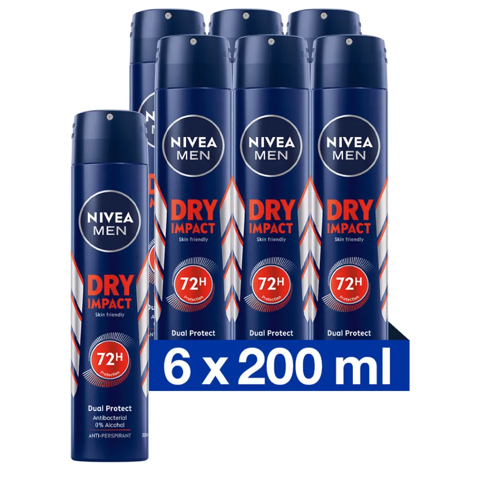 6x Anti-Transpirant Spray Dry Impact 200 ml^NIVEA Men