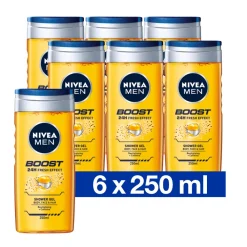 Bad & Douche<NIVEA Men 6x Boost Douchegel 250 ml