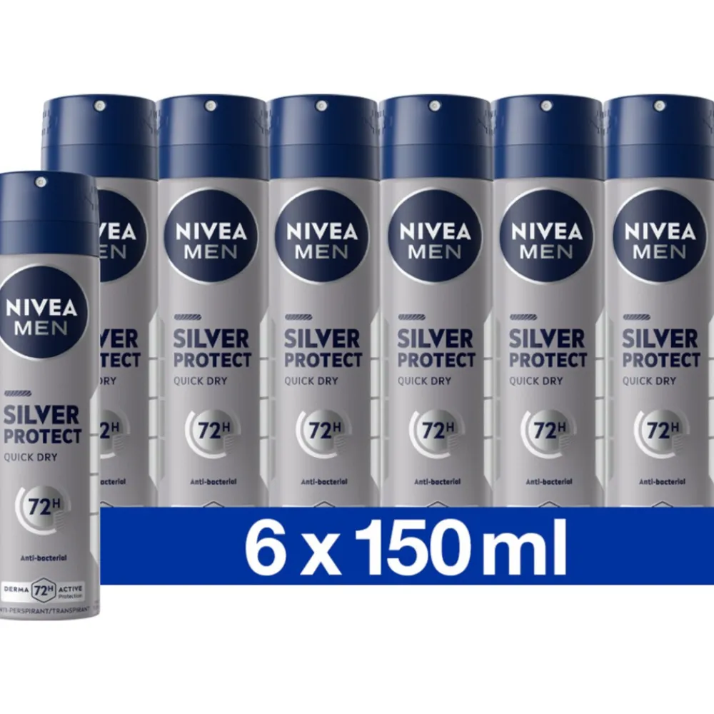 6x Deodorant Spray Silver Protect 150 ml^NIVEA Men Clearance