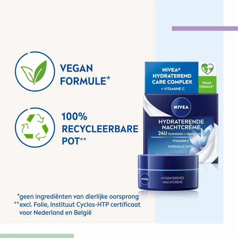 Dag- & Nachtcrème<NIVEA 3x Nachtcrème Hydraterend 50 ml