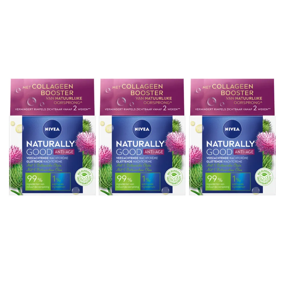3x Naturally Good Nachtcrème Anti-Age 50 ml^NIVEA Online
