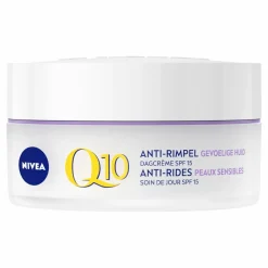 Dag- & Nachtcrème<NIVEA 3x Q10 Dagcrème Anti-Rimpel Gevoelige Huid SPF 15 50 ml