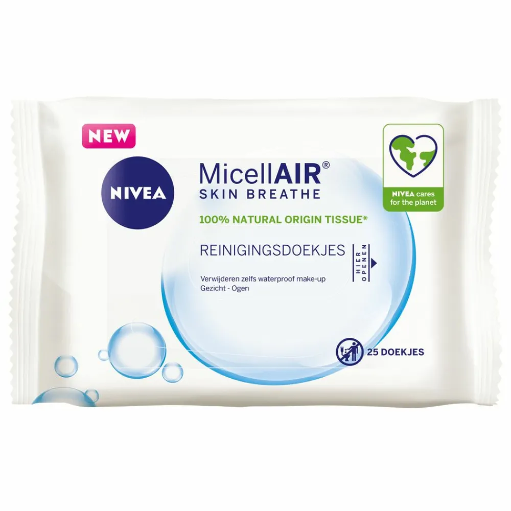 Reiniging<NIVEA 6x Reinigingsdoekjes Micellair 25 stuks