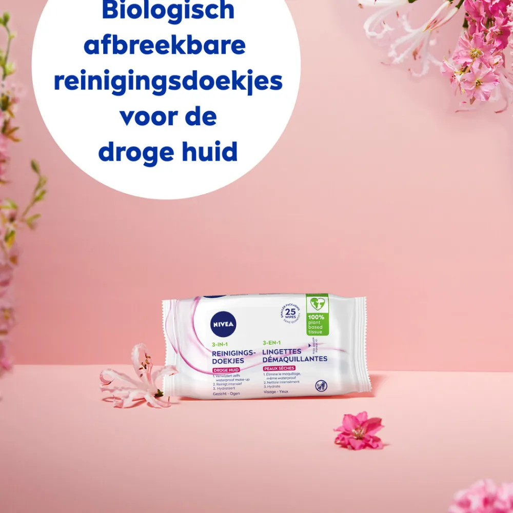 Clearance 6x Reinigingsdoekjes Droge Huid 25 stuks Reiniging