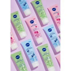 Reiniging<NIVEA 6x Rijstscrub Mild met Bio Framboos 75 ml