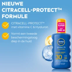 Zonbescherming<NIVEA Sun 6x Protect & Hydrate Zonnespray SPF 30 200 ml