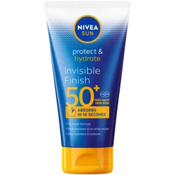 Zonbescherming<NIVEA Sun 2x Protect & Hydrate Zonnecrème Invisible Finish SPF 50+ 150 ml