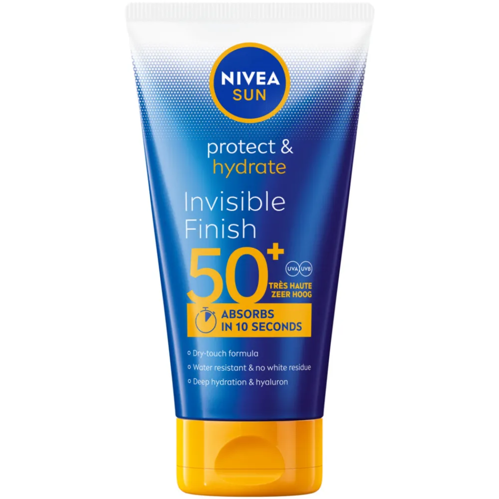 Zonbescherming<NIVEA Sun 2x Protect & Hydrate Zonnecrème Invisible Finish SPF 50+ 150 ml