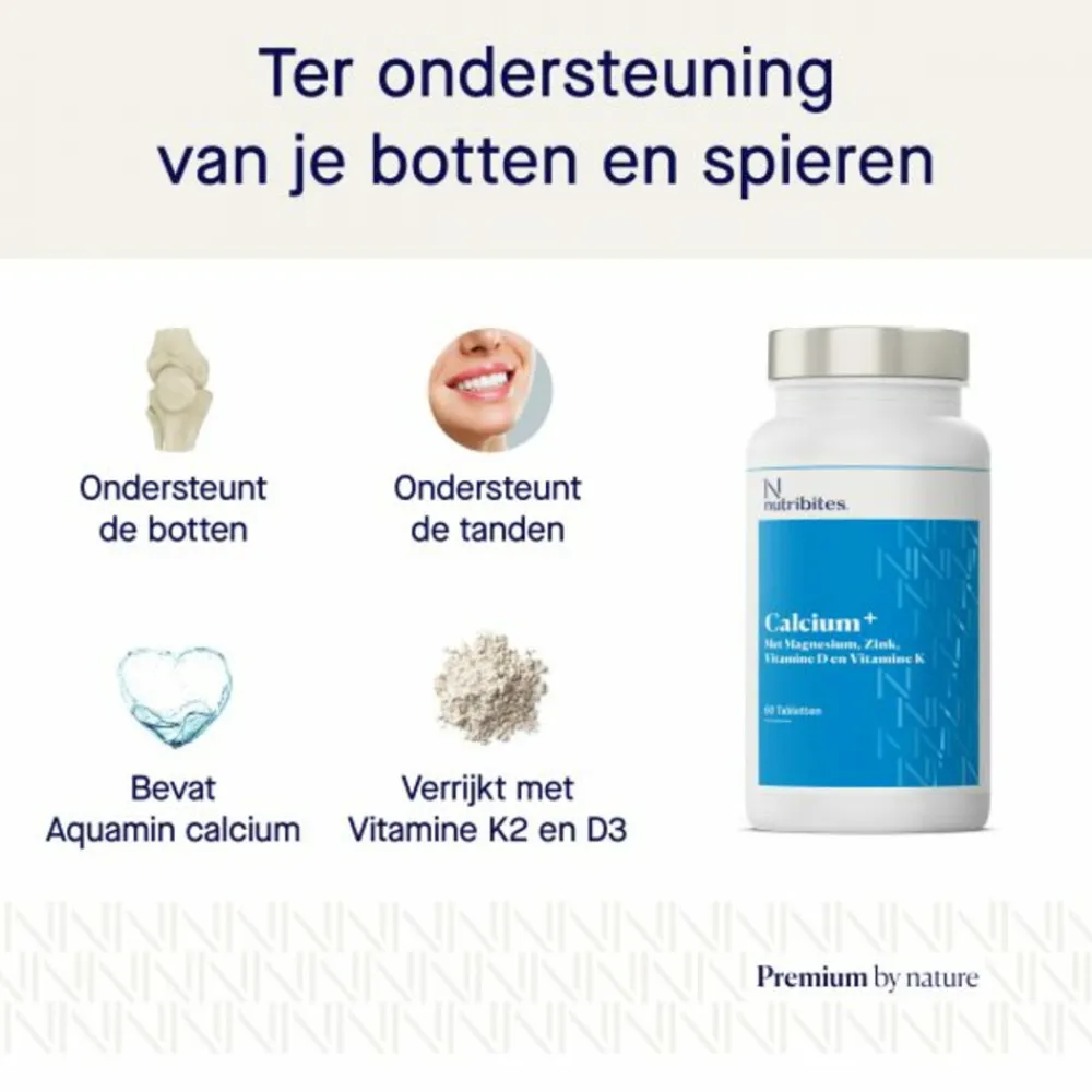2x Calcium+ 60 tabletten^Nutribites Discount