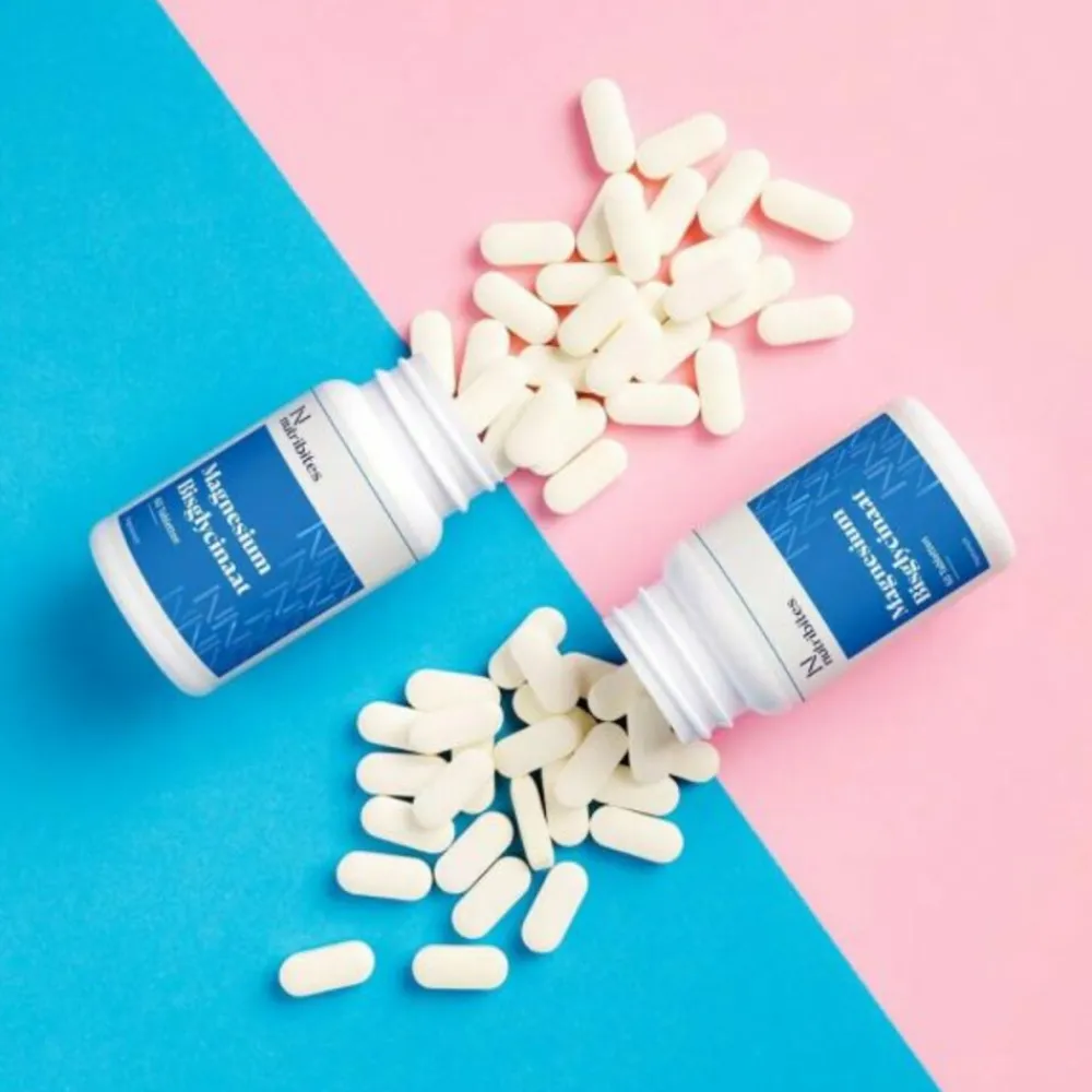 2x Magnesium Bisglycinaat 60 tabletten^Nutribites Outlet