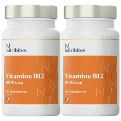 2x Vitamine B12 100 zuigtabletten^Nutribites Hot