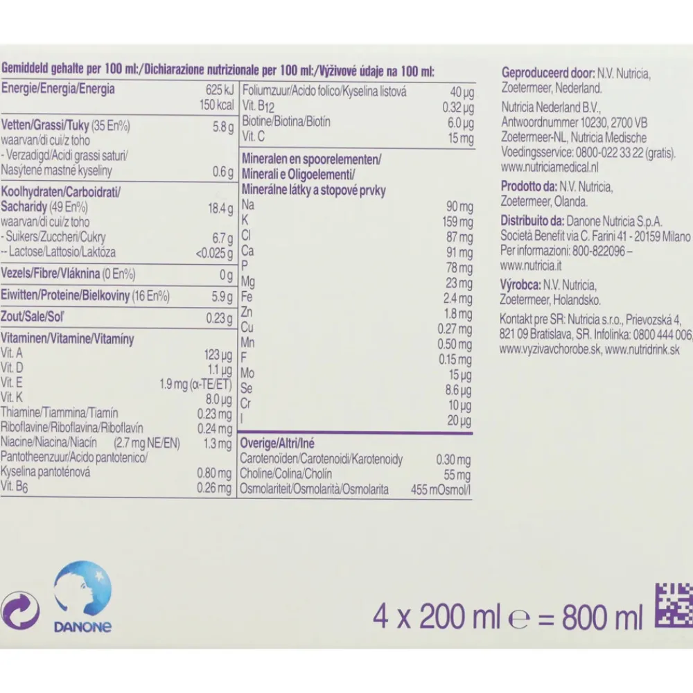 Clearance 3x Nutridrink Banaan 4 x 200 ml Dranken|Glutenvrij