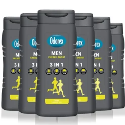 6x Douchegel For Men 3-in-1 Energy Boost 300 ml^Odorex Outlet