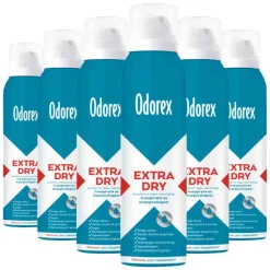 6x Extra Dry Antitranspirant Spray Regular 150 ml^Odorex Best