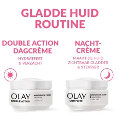 4x Double Action Hydraterende Dagcrème en Primer 50 ml^Olay Online