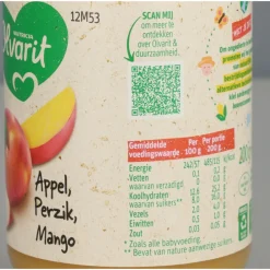 6x Fruithapje 12m Appel Perzik Mango 200 gr^Olvarit Sale
