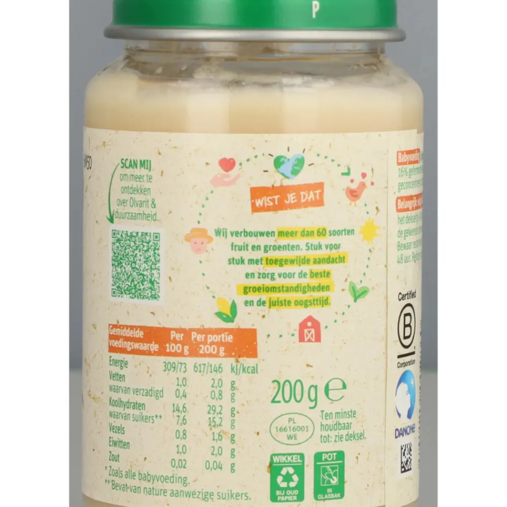 6x Fruithapje 6m Banaan Appel Yoghurt 200 gr^Olvarit New