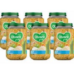 6x Maaltijd 8+m Courgette, Witvis & Rijst 200 gr^Olvarit Online