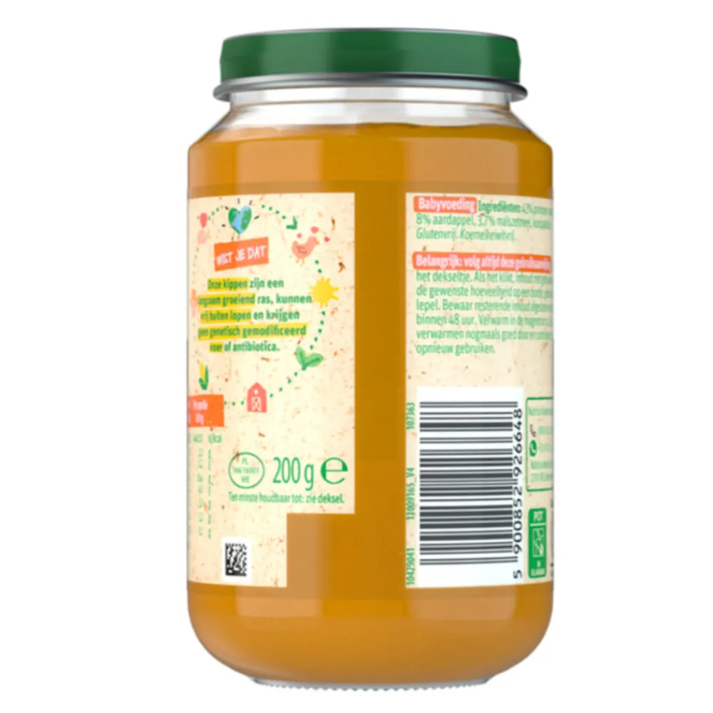 6x Maaltijd 6m Pompoen Kip Aardappel 200 gr^Olvarit