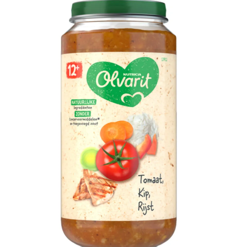 6x Maaltijd 12m Tomaat Kip Rijst 250 gr^Olvarit Best