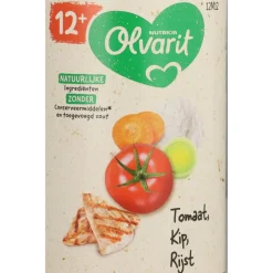 6x Maaltijd 12m Tomaat Kip Rijst 250 gr^Olvarit Best