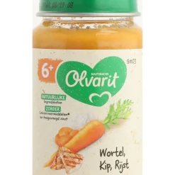 Baby & Peutervoeding<Olvarit 6x Maaltijd 6m Wortel Kip Rijst 200 gr