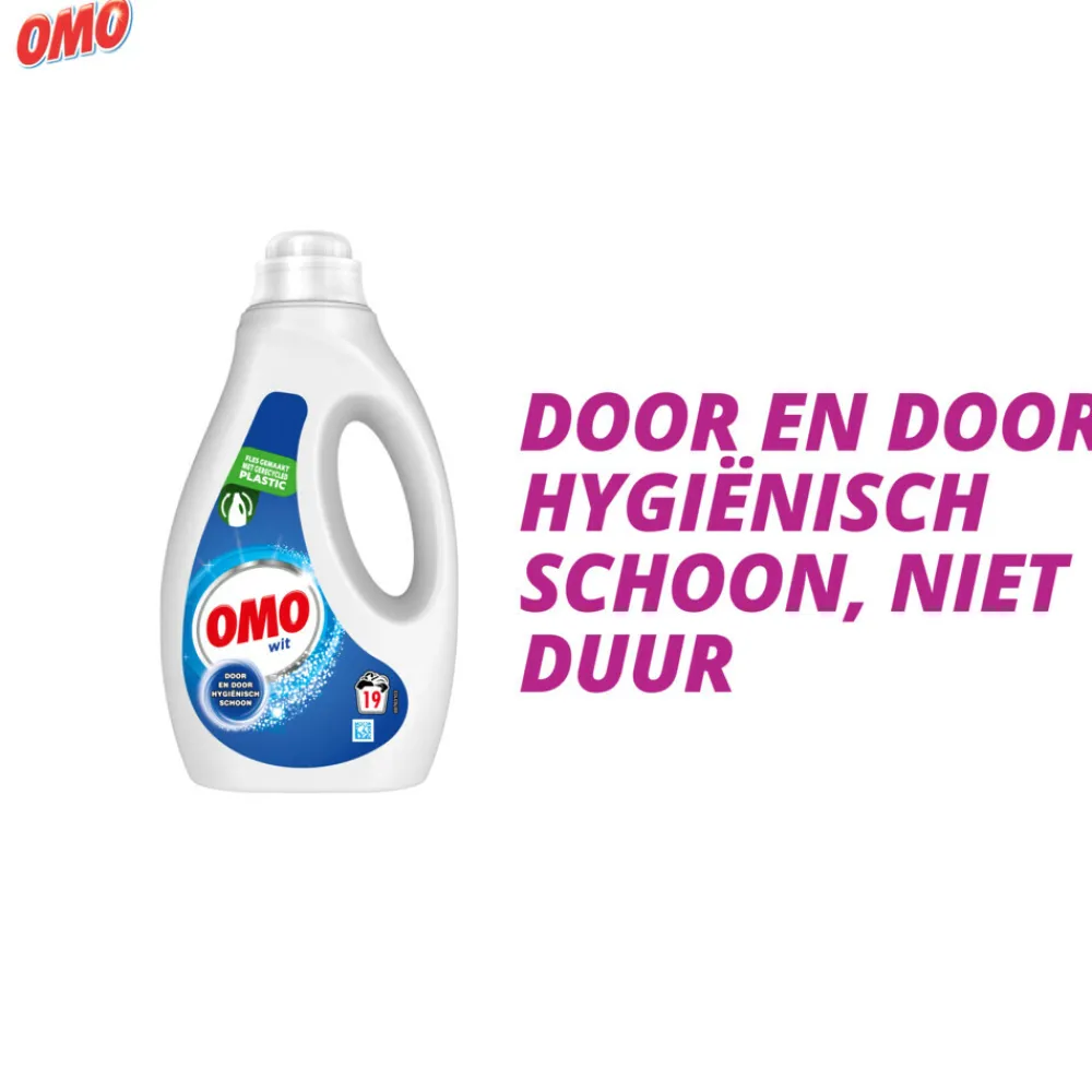 Clearance 6x Vloeibaar Wasmiddel Wit 19 Wasbeurten 950 ml Wasmiddel