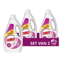 2x Vloeibaar Wasmiddel Kleur 75 Wasbeurten 3750 ml^OMO Online
