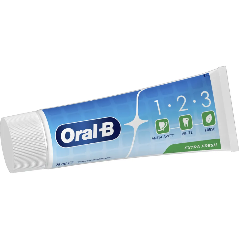 12x Tandpasta 1-2-3 Frisse mint 75 ml^Oral-B Online