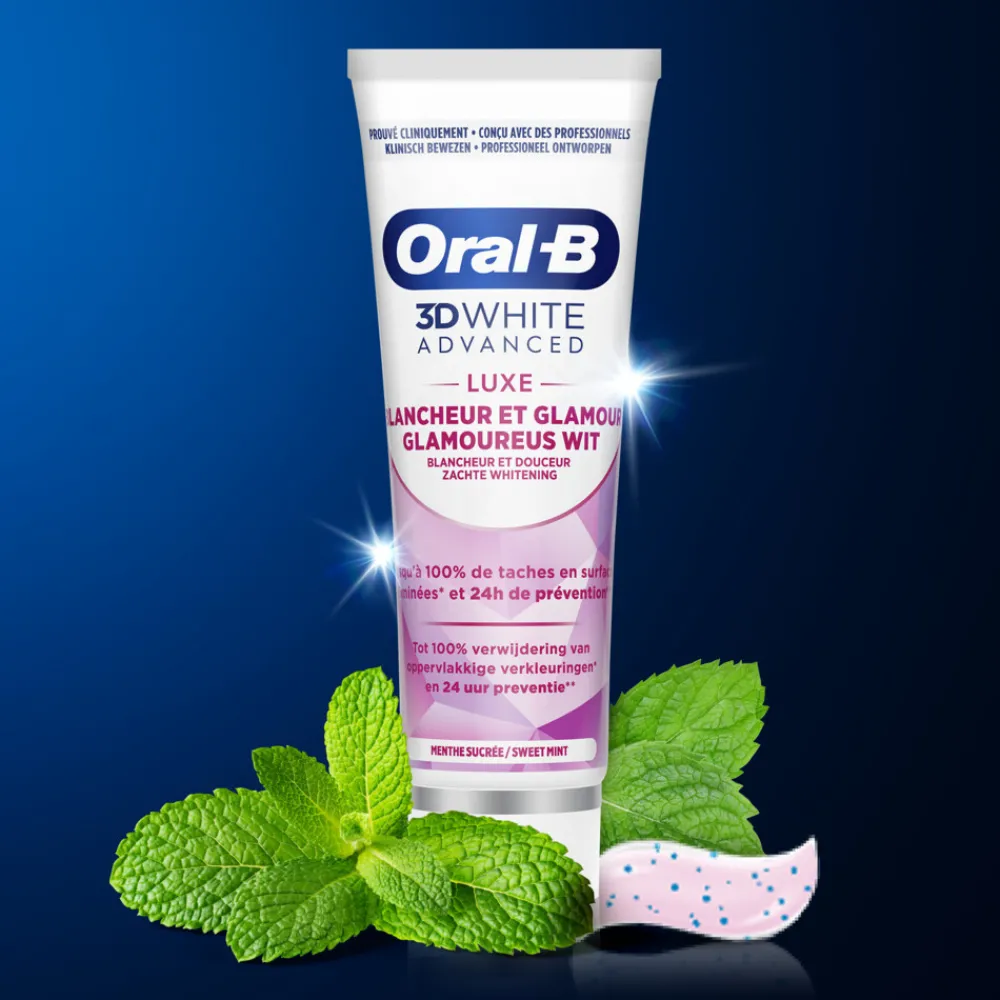 Discount 12x Tandpasta 3DWhite Advanced Luxe Glamorous White 75 ml Spoelen & Poetsen