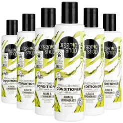 Conditioner<Organic Shop 6x Strengthening Conditioner Anti-Hair Loss Algae and Lemongrass 280 ml