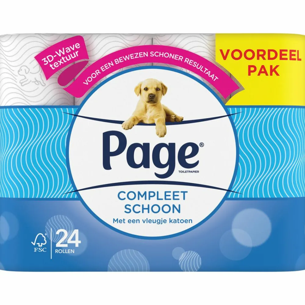 Toiletpapier|Toiletartikelen<Page 3x Toiletpapier Compleet Schoon 2-laags 24 stuks