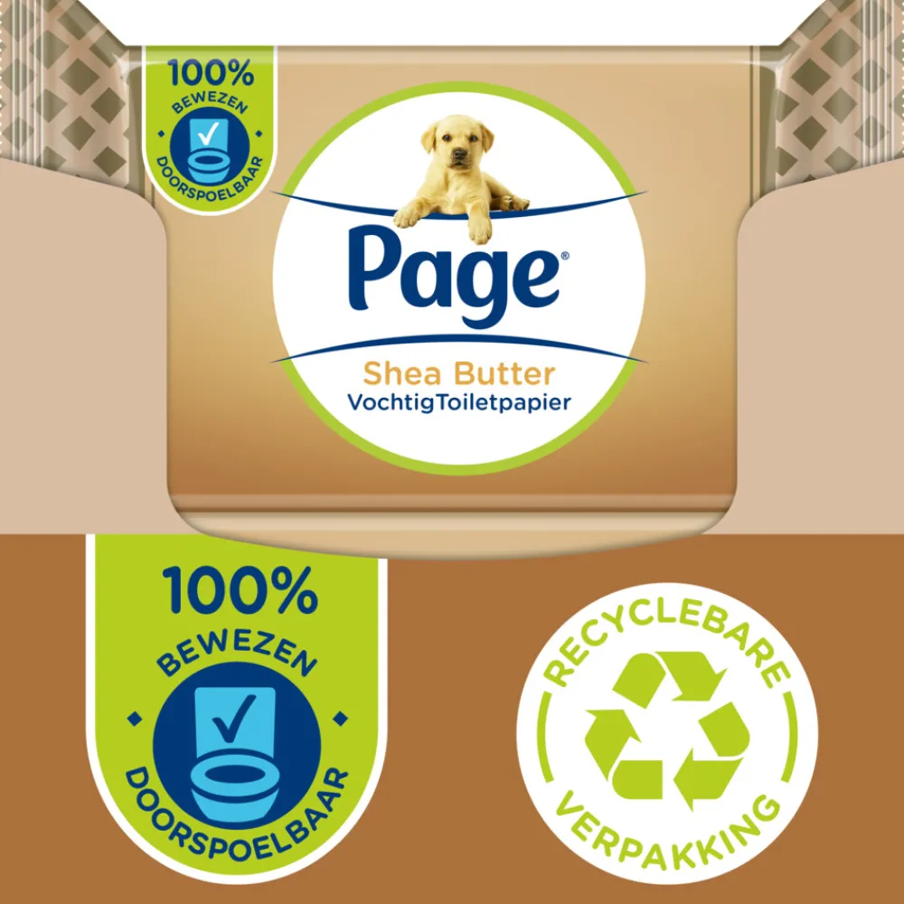 Clearance 12x Vochtig Toiletpapier Shea Butter 38 stuks Toiletpapier|Toiletartikelen