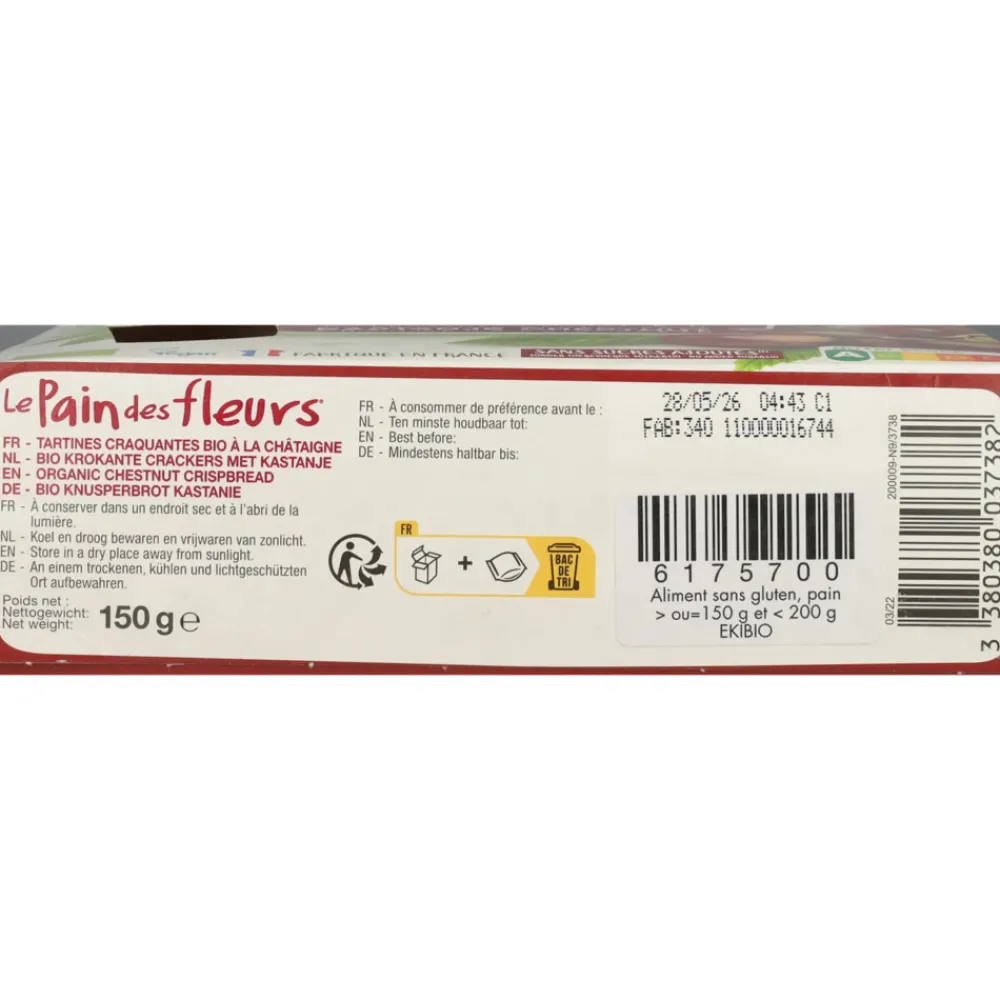 Clearance 3x Crackers Kastanje 150 gr Snacks|Brood & Crackers