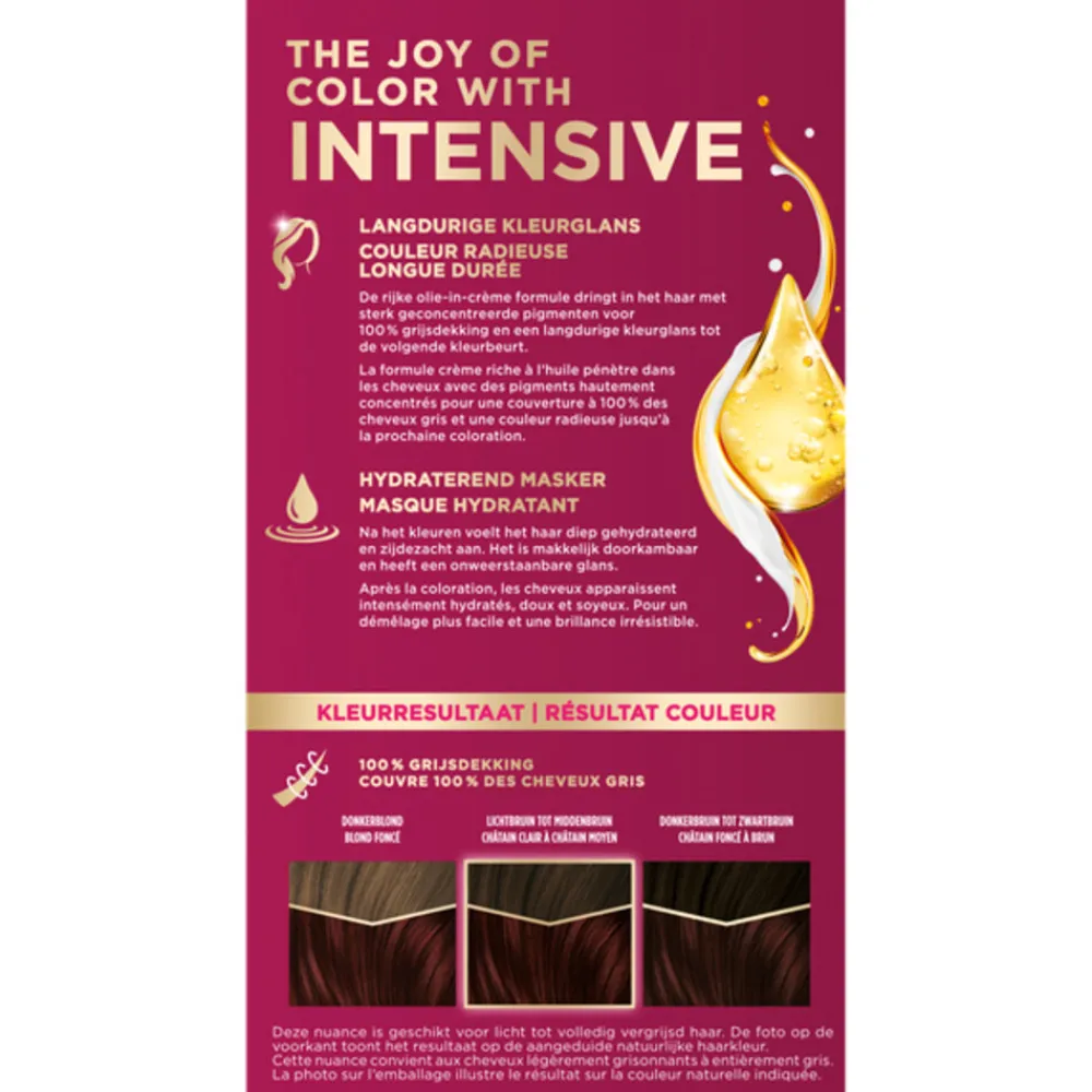 New 3x Intensive Oil-Care Color Haarkleuring 878 Mahonie Haarkleuring