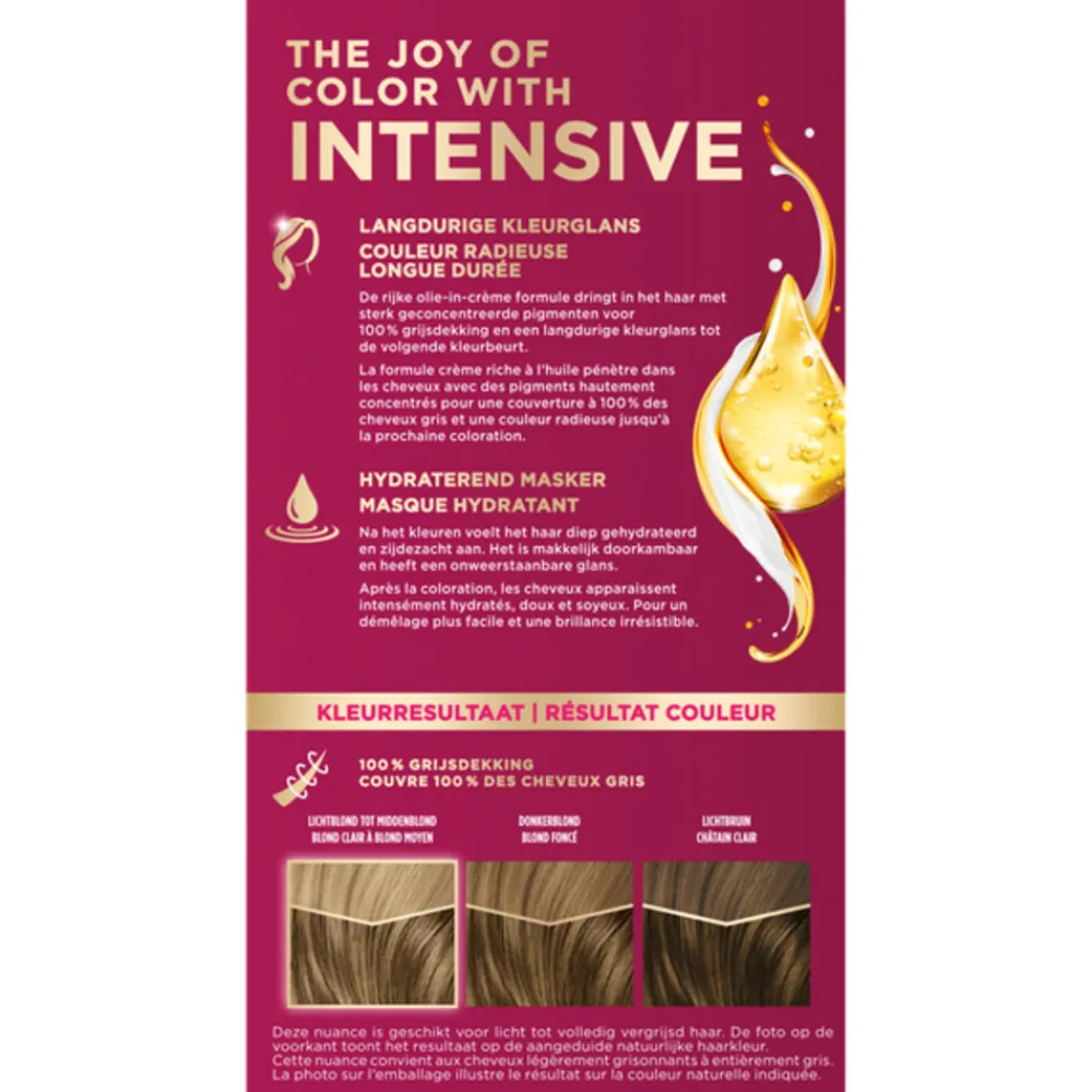 Haarkleuring<Palette 3x Intensive Oil-Care Color Haarkleuring 500 Donkerblond