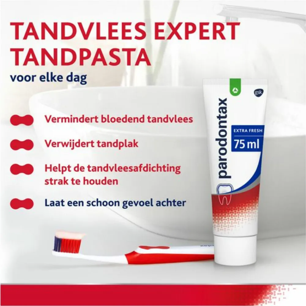 Spoelen & Poetsen<Parodontax 3x Tandpasta bij Bloedend Tandvlees Extra Fresh 75 ml