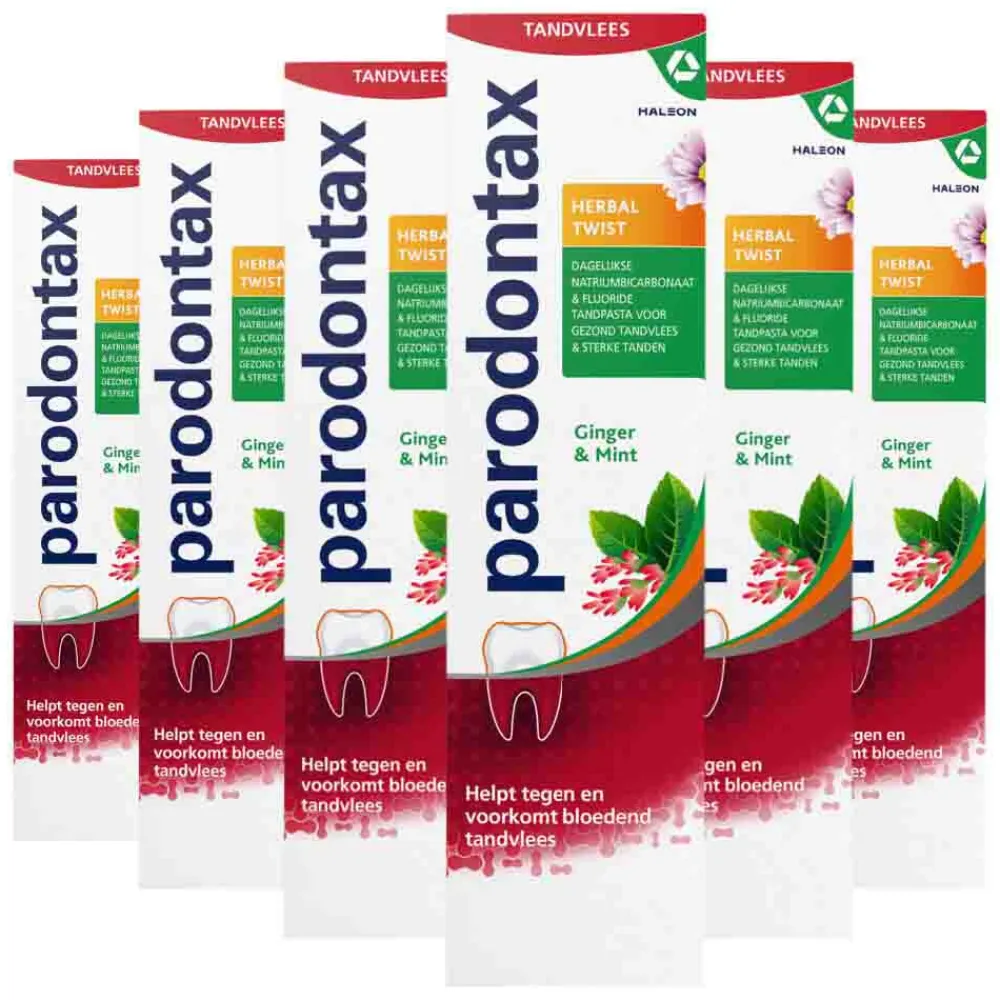 6x Tandpasta Herbal Twist 75 ml^Parodontax