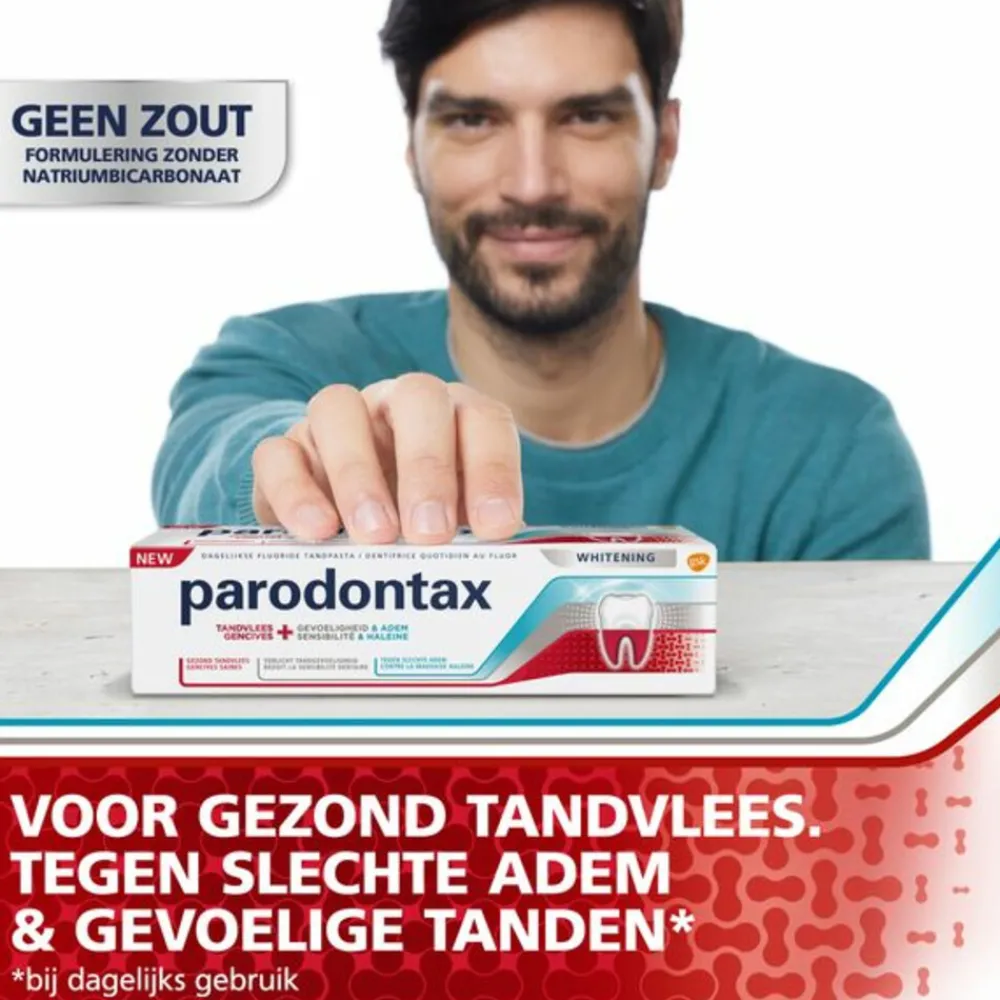 Outlet 6x Tandpasta Tandvlees + Gevoeligheid & Adem Whitening 75 ml Spoelen & Poetsen