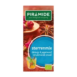 Thee<Piramide 3x Biologische Theezakjes Sterrenmix 20 stuks