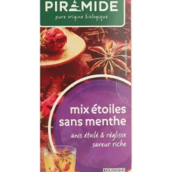 Thee<Piramide 3x Biologische Theezakjes Sterrenmix Zonder Munt 20 stuks
